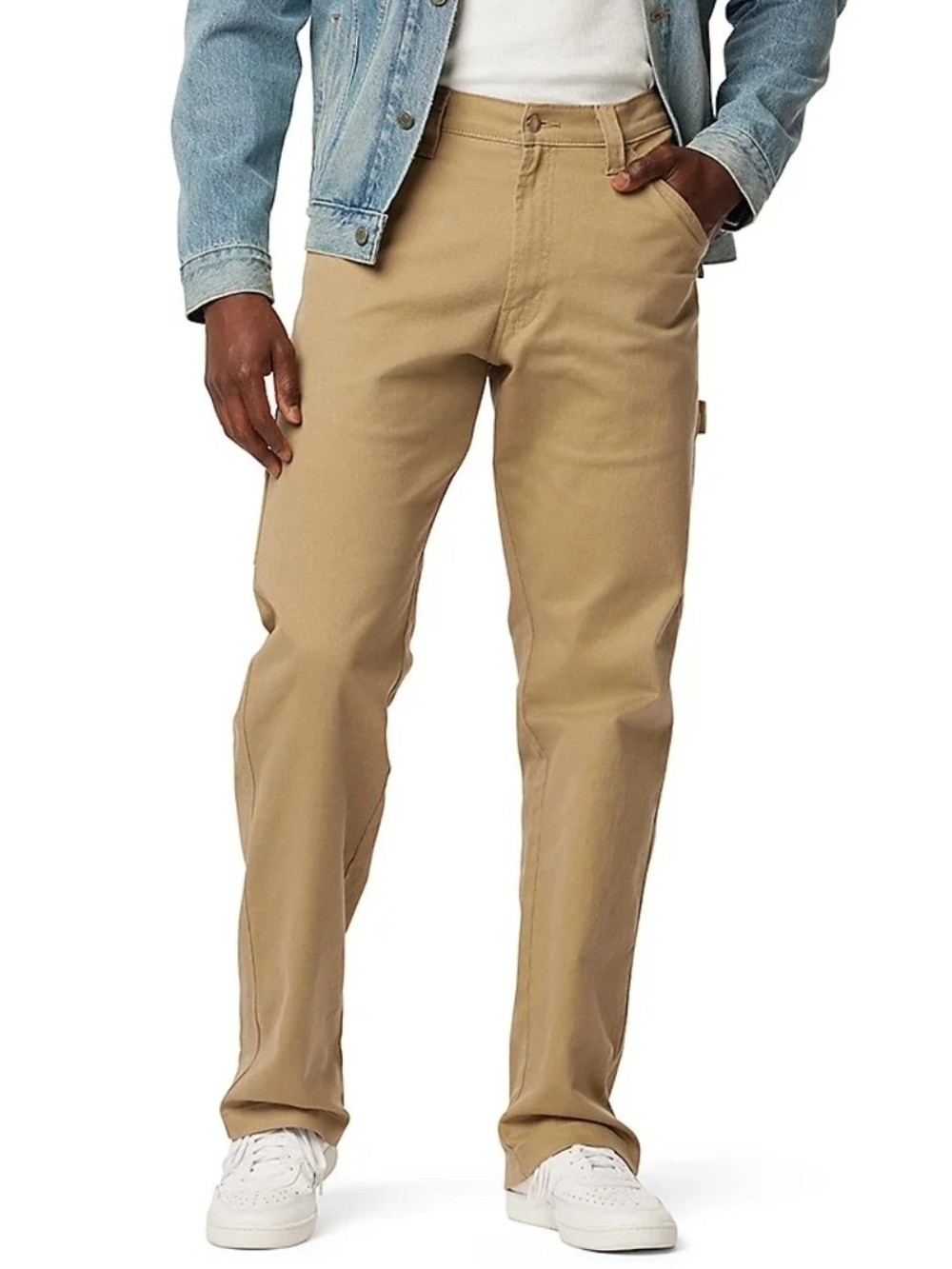 Levi Strauss Signature Men's Carpenter Pants Beige Cotton W40 L30 and W44 L30
